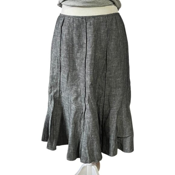 Grey Mario Serrani Italy Midi Skirt - Picture 1 of 4